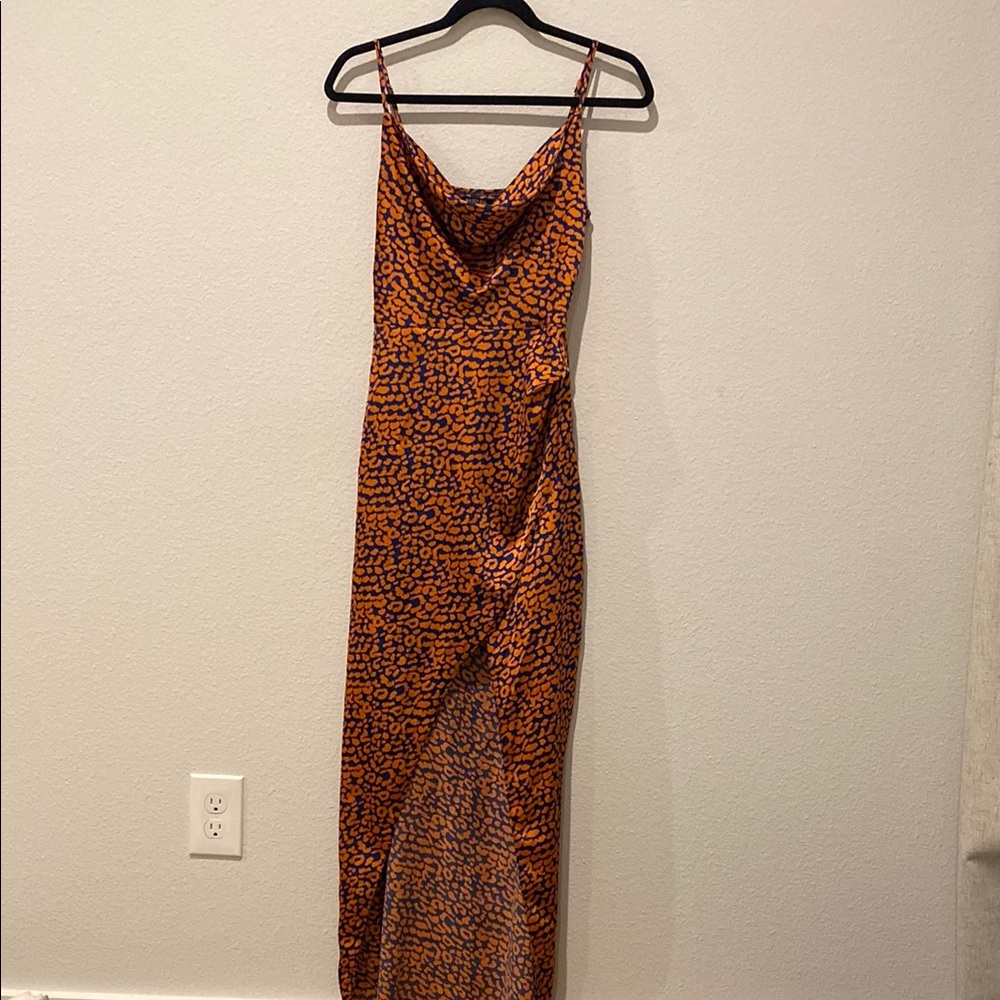 Leopard Print Spaghetti Strap Dress
